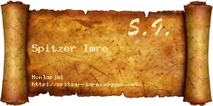 Spitzer Imre névjegykártya